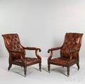 Two William IV Mahogany Library Chairs