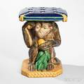 Mintons Majolica Crouching Monkey Garden Seat