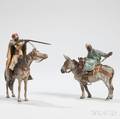 Two Austrian Polychrome Coldpainted Bronze Riders