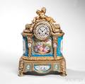 Sevrestype Porcelainmounted Giltbronze Mantel Clock