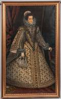 After Rodrigo de Villandrando Spanish 15801628 Copy of the Standing Portrait of Isabel de Borbn