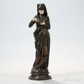 AlbertErnest CarrierBelleuse French 18241887 Patinated Bronze Figure of Liseuse