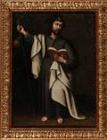 Spanish Colonial School 19th Century Standing Pilgrim Saint