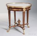 Louis XVIstyle Marbletop and Giltbronze Table Ambulant