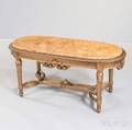 Louis XVIstyle Marbletop Giltwood Low Table