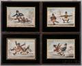 James Gillray British 17571815 Elements of Skateing A Set of Four Framed Prints