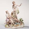 Meissen Porcelain Figural Group The Capture of an Infant Triton