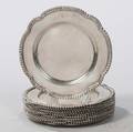 Twelve Sterling Silver Bread Plates