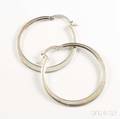 Tiffany  Co Sterling Silver Hoop Earrings