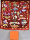 Hermes Les Folies du Ciel Silk Scarf