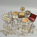 Group of Gold Leaf and Silverplated Tableware