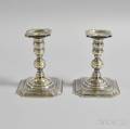 Pair of Black Starr  Gorham Sterling Silver Weighted Candlesticks