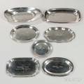 Six Sterling Silver Trophy Plates