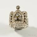 14kt White Gold and Diamond Crown Ring