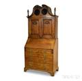 Queen Anne Maple Bonnettop SecretaryBookcase