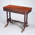 Carved Mahogany and Mahogany Veneer Card Table