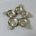 Five Pewter Porringers