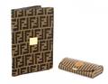 Fendi Black  Brown Notebook  Glass Case