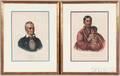 Two Framed Color Lithographs of American Indians