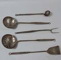 Five Wrought Iron Domestic Items