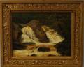 American School 19th Century Wooded Waterfall Scene