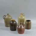 Five Stoneware Vessels