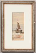 Attributed to Alfred Thompson Bricher American 18371908 Shore Scene with a Boat
