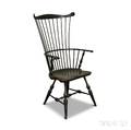 W Wallick Blackpainted Combback Windsor Armchair