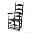 Blackpainted Maple Ladderback Armchair