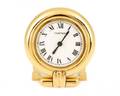 Cartier Gilt Travel Alarm Clock Original Box