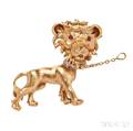 18kt Gold Lion Brooch Buccellati