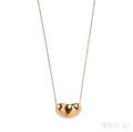 18kt Gold Bean Necklace Elsa Peretti Tiffany  Co