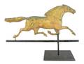 Swellbodied copper running horse weathervane late 19th c