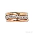 Three 18kt Tricolor Gold Stacking Rings Cartier