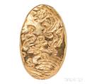 Artistdesigned Surrealist 23kt Gold Microbes Pendant Max Ernst