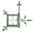 Copper bannerette weathervane 19th c