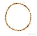 Antique 14kt Gold Bead Necklace