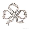 Antique Diamond Bow Brooch