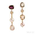 18kt Gold Gemset Earrings Diane Von Furstenberg for H Stern