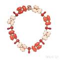 14kt Gold and Coral Necklace Seaman Schepps