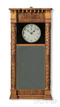 Asa Munger Mahogany Timepiece Shelf Clock