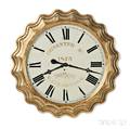 E Ingraham  Co 32inch Presentation Corrugated Gilt Gallery Clock