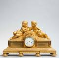 Bourdin Giltbrass Figural Mantel Clock