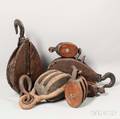 Seven Nautical Block Pulleys