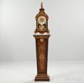 Tiffany Boulle Quarterhour Chiming Mantel Clock and Pedestal