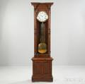 Oak Pinwheel Jewelers Regulator Floor Clock
