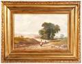 Manner of David Cox Sr Leaving Town19th C Oil