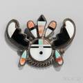 Zuni Inlaid Silver Pin