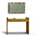 Art Deco Fruitwood Dressing Table and Mirror