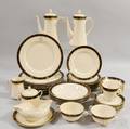 Extensive Group of Gorham Gilt and Cobaltdecorated Porcelain Dinnerware